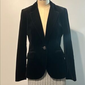 Teenflo Black Velvet Blazer ladies size 6